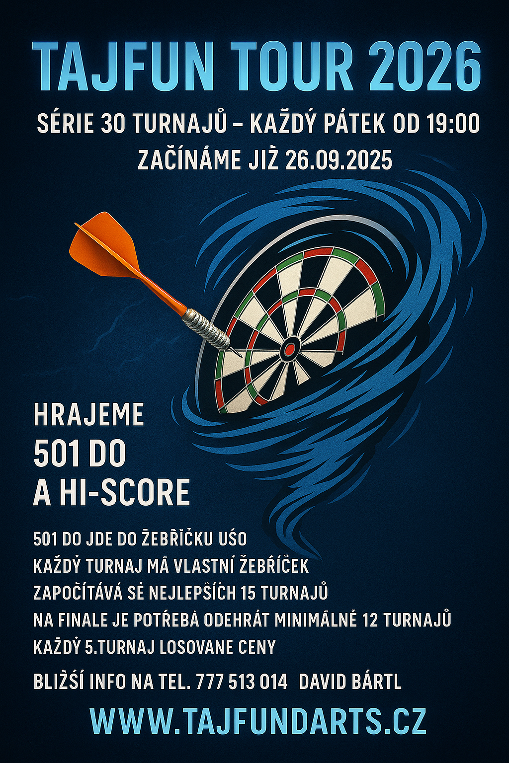 Plakát turnaje TAJFUNDART